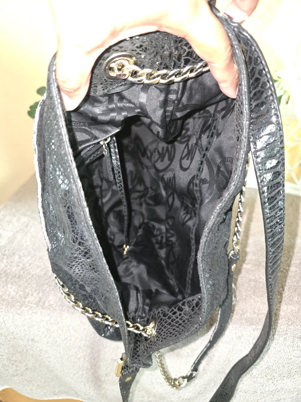 Michael Kors Black Chain Strap Shoulder Bag